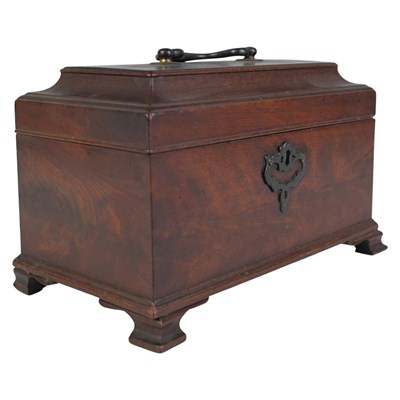 Lot 988 - An 18th Century George III mahogany tea caddy,...