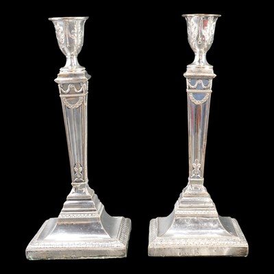 Lot 1195 - A pair of Georgian Old Sheffield Plate...