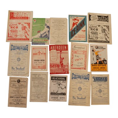 Lot 424 - Football matchday and other programmes, circa...