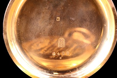 Lot 1146 - A Swiss 18 ct gold open-faced pocket, watch...