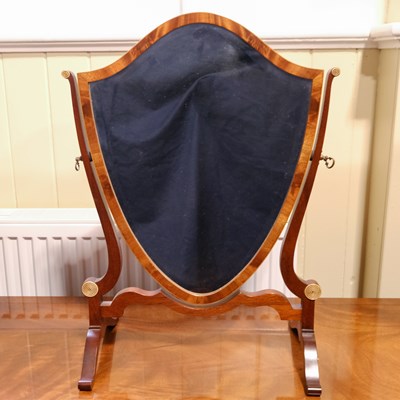 Lot 1607 - An old reproduction Sheraton mahogany swivel...