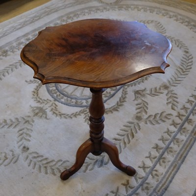 Lot 1600 - A Victorian mahogany snap-top tripod wine or...