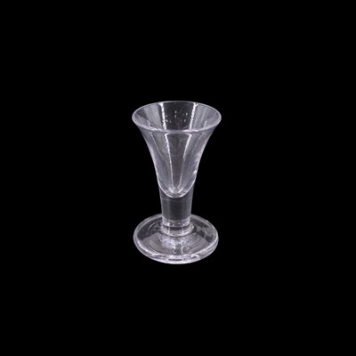 Lot 1140 - A Georgian firing glass, of drawn trumpet form...