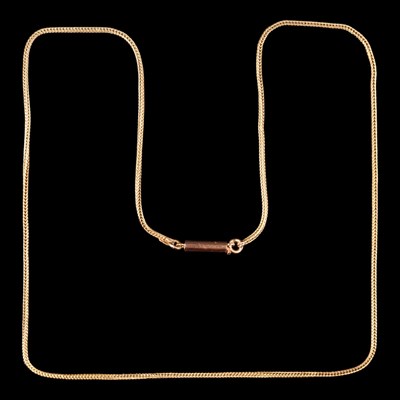Lot 1253 - A 15 ct yellow metal foxtail-link neck...