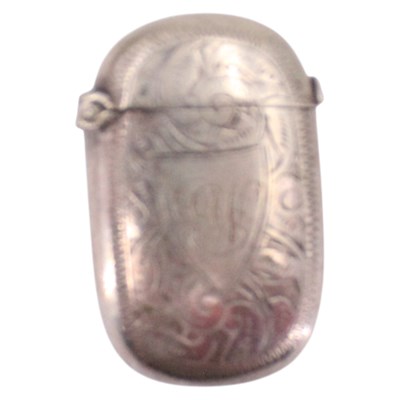 Lot 748 - A Victorian nickel-plated vesta case, of...