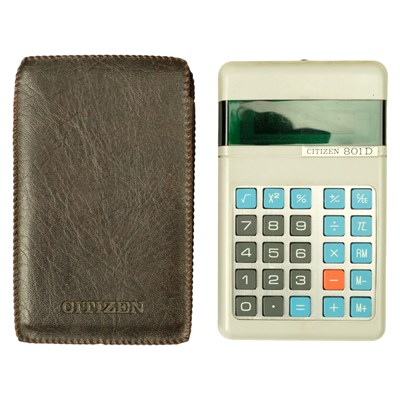 Lot 823 - A vintage Citizen 801D electronic calculator