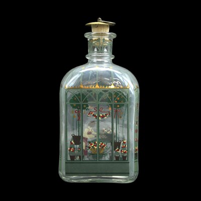 Lot 1148 - A Holmegaard glass Christmas decanter, 19.5 cm