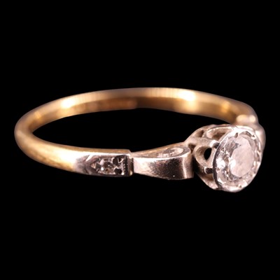 Lot 1272 - A vintage diamond solitaire ring, comprising a...