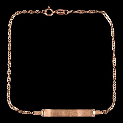 Lot 1231 - An early 1990s 9 ct gold identity bracelet, 18...