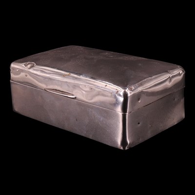 Lot 1171 - An early 1920s silver table cigarette box, of...