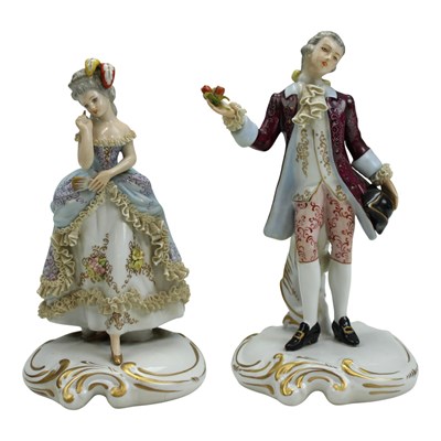 Lot 1117 - A pair of mid-20th-Century Capodimonte...
