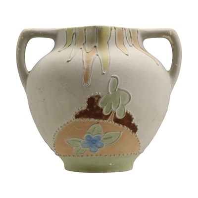 Lot 1052 - A 1930s "Stitch Craft" art pottery vase, 14 cm