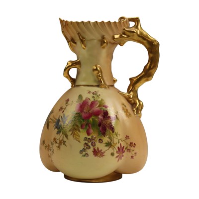 Lot 1057 - A Royal Worcester "blush ivory" ewer, having a...