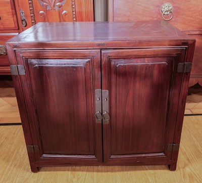 Lot 1204A - A diminutive Chinese cabinet of drawers, its...