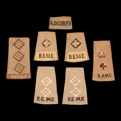 Lot 184 - A group of Second World War rank and regiment...