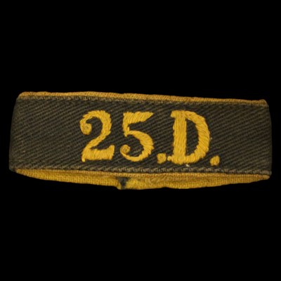 Lot 194 - A Second World War 25th Dragoons slip-on...