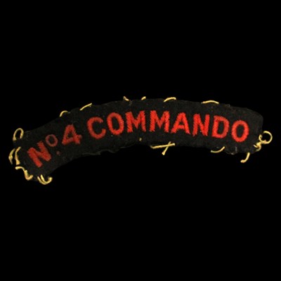 Lot 198 - A Second World War No4 Commando embroidered...