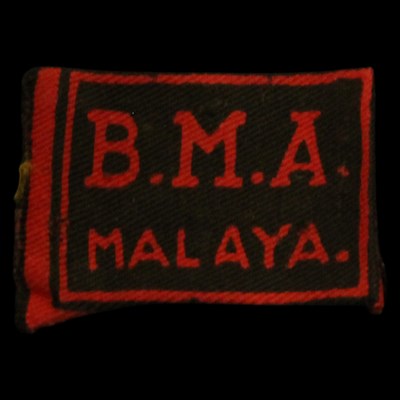 Lot 199 - A British Military Administration Malaya cloth...