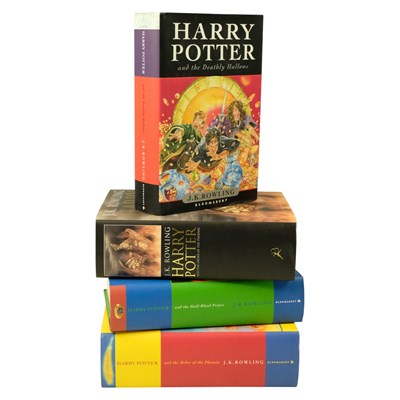 Lot 509 - Four J K Rowling Harry Potter first...