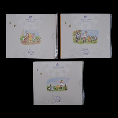 Lot 600 - Three Royal Mint BUNC Winnie the Pooh 50p coin...