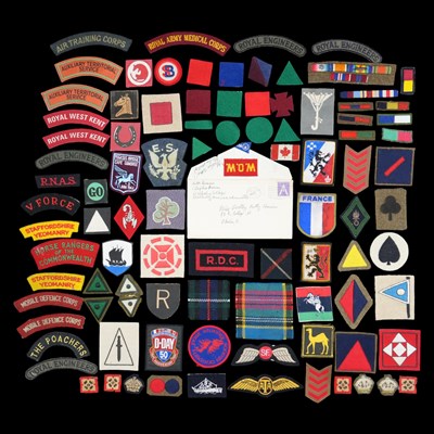 Lot 224 - Sundry British and other cloth insignia etc
