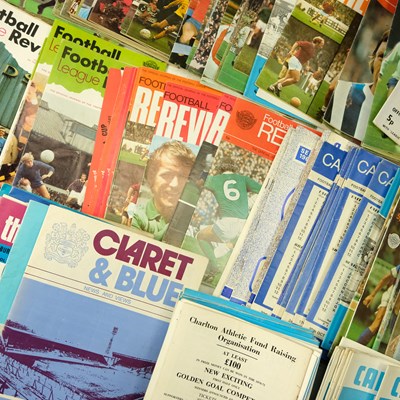 Lot 558 - A group of matchday programs and Football...