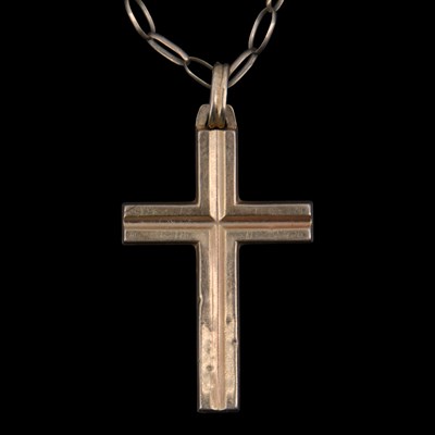 Lot 1282 - A near-contemporary 9 ct yellow metal cross...