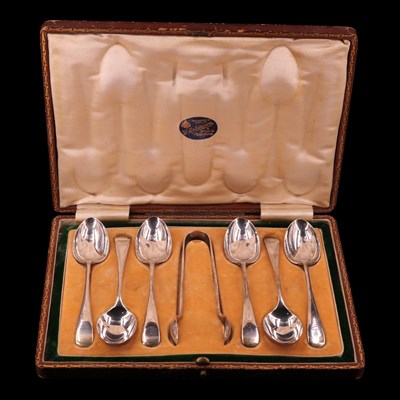 Lot 1178 - A cased set of six Victorian silver teaspoons...