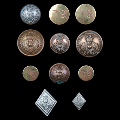 Lot 238 - A group of Victorian and later 79th (Queen's...