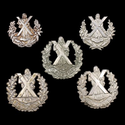 Lot 77 - Five Victorian and later Queen's Own Cameron...