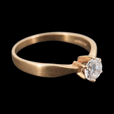 Lot 1275 - A near-contemporary cubic zirconia solitaire...