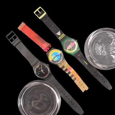 Lot 1469 - Three late 20th Century Swatch wristwatches