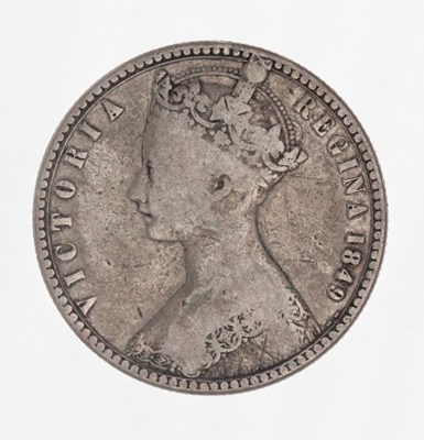 Lot 622 - A Queen Victoria 1849 silver "Godless" florin...