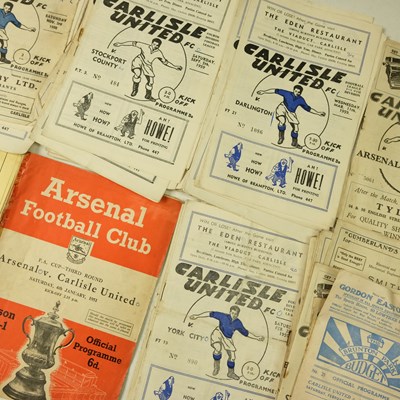 Lot 543 - A group of 1950s to 1960s Carlisle United home...