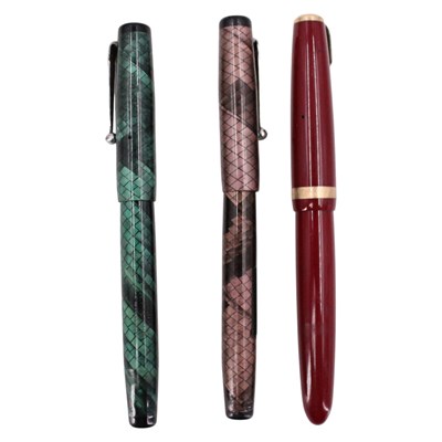 Lot 663 - Two Mabie Todd Swan fountain pens together...
