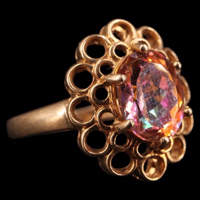 Lot 1309 - A contemporary topaz cocktail type...