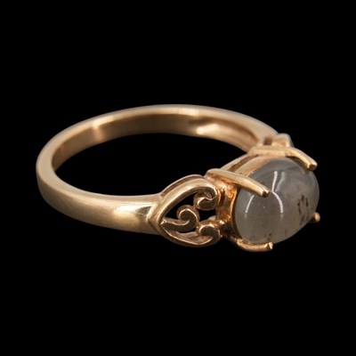 Lot 1319 - A contemporary aventurine-set ring, comprising...