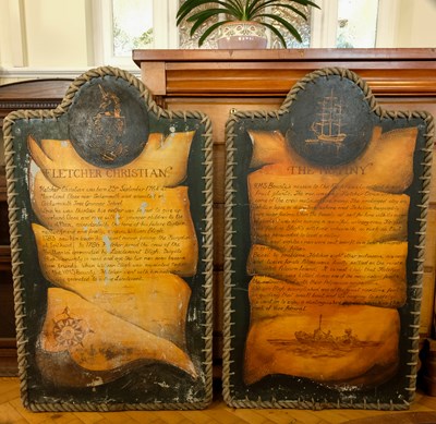 Lot 598 - A pair of vintage Nautical-themed painted...