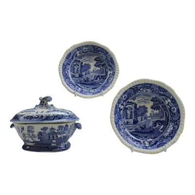 Lot 1086 - A 19th Century blue-and-white Ironstone China...