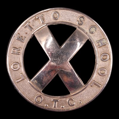 Lot 134 - A Loretto School OTC glengarry badge, 4.5 cm