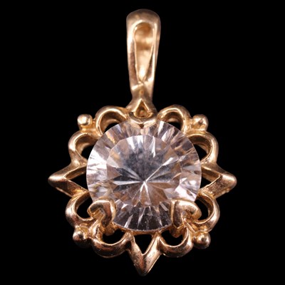 Lot 1322 - A contemporary white topaz-set 9 ct gold...