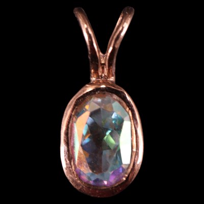 Lot 1328 - A contemporary iridescent topaz and rose-gold...