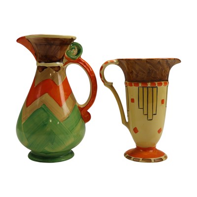 Lot 1058 - Two 1930s Myott and Sons Art Deco handpainted...