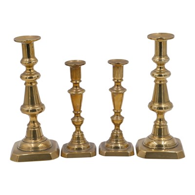 Lot 968 - Two pairs of Victorian push-eject brass...