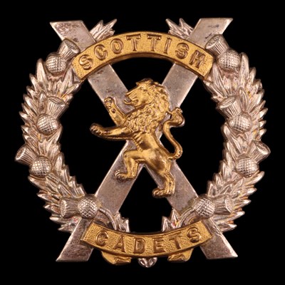 Lot 146 - A London Scottish Cadets glengarry badge, of...