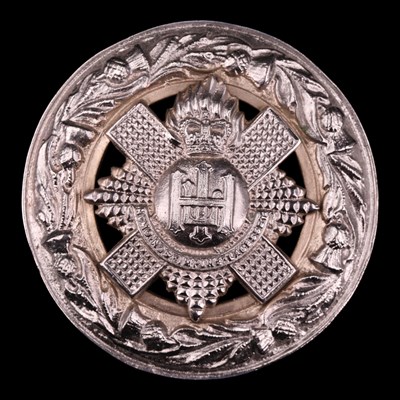 Lot 155 - A QEII Highland Light Infantry plaid brooch, 9....