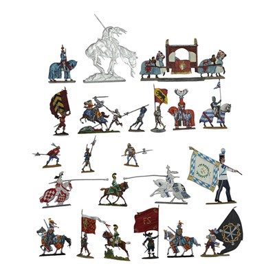 Lot 865 - A quantity of painted flat tin toy soldiers