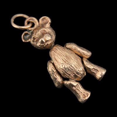 Lot 1342 - A late 1970s 9 ct gold teddy bear charm or...