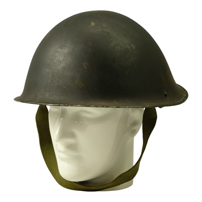 Lot 428 - A British Mk IV steel helmet, its liner dated...