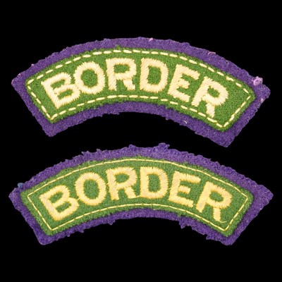 Lot 225 - A pair of 1st Battalion Border / Border...
